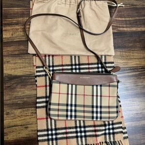 Burberry Crossbody Bag and Scarf bundle